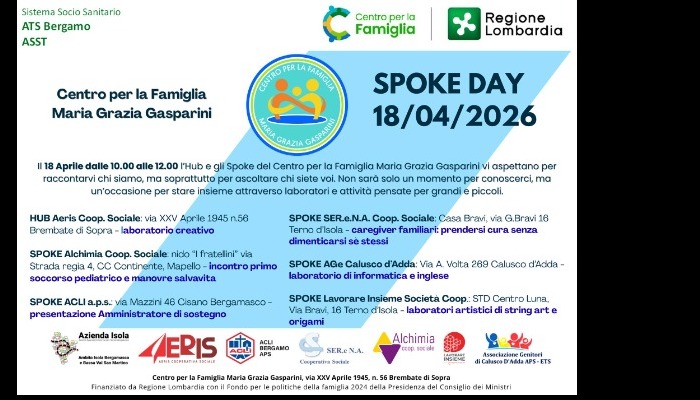 SPOKE DAY Centro per la famiglia Maria Grazia Gasparini