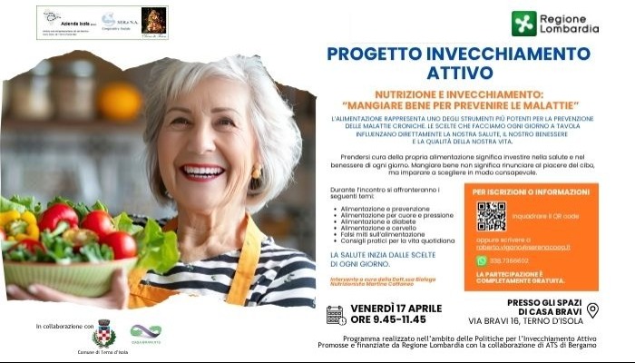 immagine di NUTRIZIONE E INVECCHIAMENTO: MANGIARE BENE PER PREVENIRE LE MALATTIE