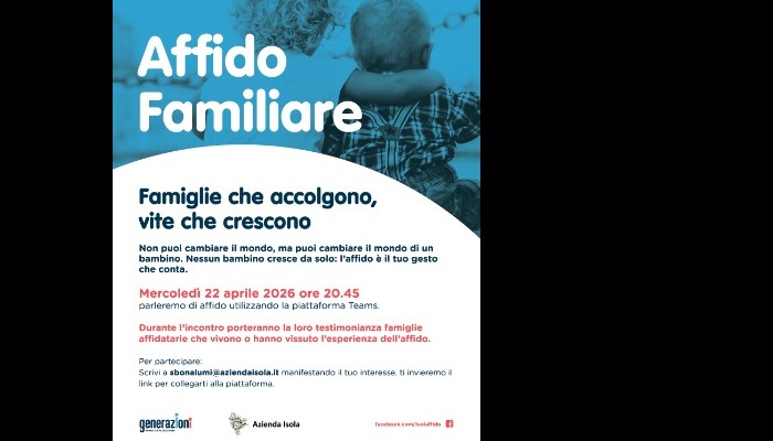 immagine di AFFIDO FAMILIARE: famiglie che accolgono, vite che crescono.