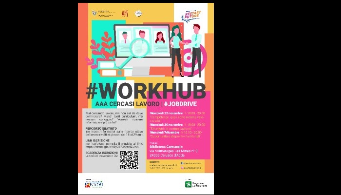 JobDrive: ricerca attiva del lavoro per i ragazzi dai 18 ai 29 anni residenti nei comuni dell'Ambito Territoriale dell'Isola Bergamasca e della Bassa Val San Martino.